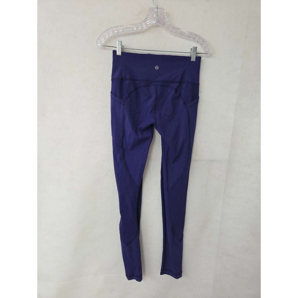 Lululemon‎ All the Right Places Leggings Womens 6 Blue High Rise Side Pockets - Picture 2 of 7